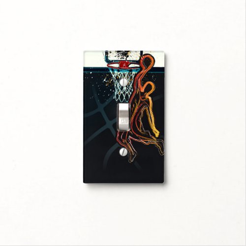 Boys Bedroom Basketball Dunk Jump Shot Modern Light Switch Cover