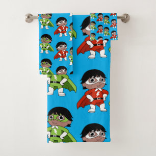 Boys Birthday Action Hero Bath Towel Set
