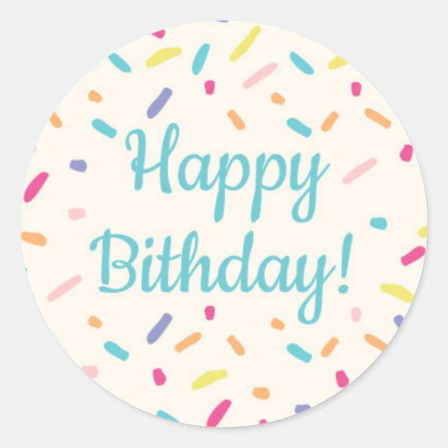 Boy's Birthday - Donut Party - Sticker 3 (Front)