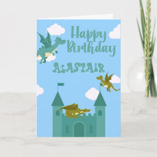 Boys Birthday Dragon Card