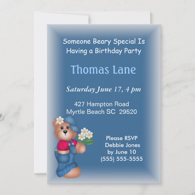 Boys  Birthday Invitation (Front)