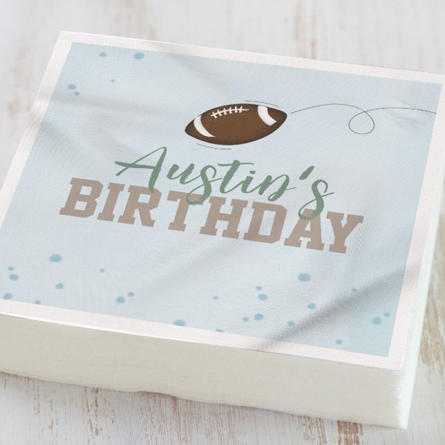 Boys Birthday Party Custom Football Napkins (Creator Uploaded)
