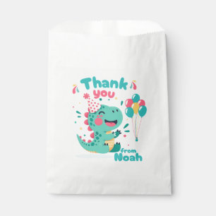 Boys Birthday Party Dinosaur Favor Bag Editable