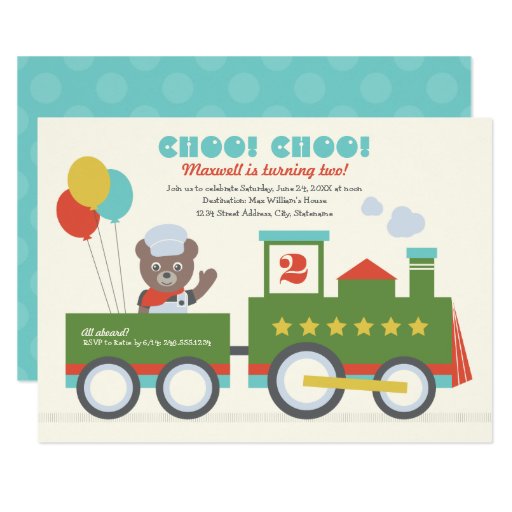 Choo Choo Train Invitations 1