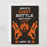 Boys Birthday Party Invitation Dart Wars