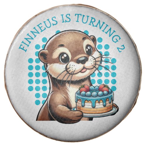 Boys Birthday Party Otter Themed Personalized Chocolate Covered Oreo