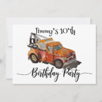 Boys Birthday party with Wrecker