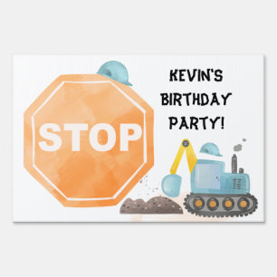 Boys Birthday party yard sign