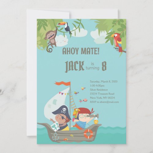 Boys Birthday _ Pirate Party _ Invitation