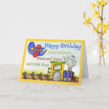 Boys Birthday Planes and Trains Vehicle Birthday