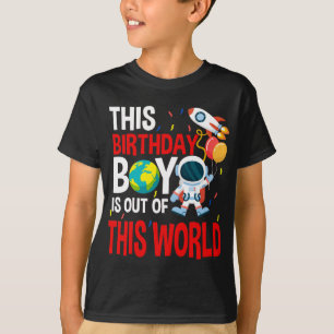 Boys Birthday Space Astronaut Themed Gift T-Shirt