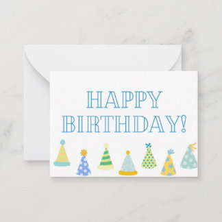 Boys Birthday Tag/Card Note Card