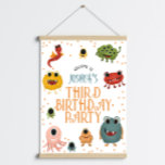 Boys Blue Monster Alien Kids Birthday Welcome Sign<br><div class="desc">This cute and modern monster-themed kids birthday welcome sign features a blue alien cartoon design,  with a variety of cute creatures and confetti. The poster can be personalized with your boys name age. The perfect addition to your child's birthday party.</div>