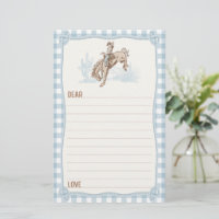 Boys Blue Plaid Cowboy 1st Rodeo Time Capsule