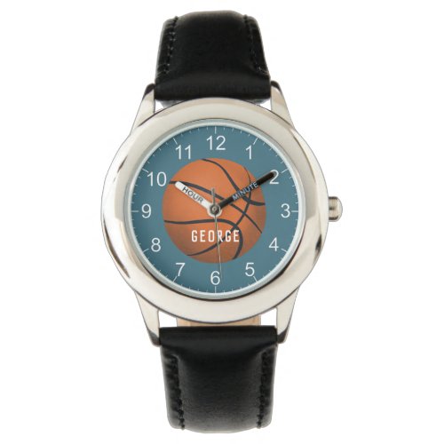 Boys Blue Sports Basketball Kids Watch