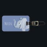 Boy's Blue Watercolor Elephant Safari & Kids Name Luggage Tag<br><div class="desc">This adorable and cool boy's luggage features a blue watercolor elephant, and has place for you to add your child or baby's name, as well as a contact number and email address. Perfect for your baby's first vacation or for any elephant lover! Check out the rest of our collection for...</div>