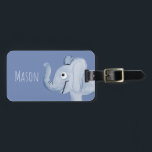 Boy's Blue Watercolor Elephant Safari & Kids Name Luggage Tag<br><div class="desc">This adorable and cool boy's luggage features a blue watercolor elephant, and has place for you to add your child or baby's name, as well as a contact number and email address. Perfect for your baby's first vacation or for any elephant lover! Check out the rest of our collection for...</div>