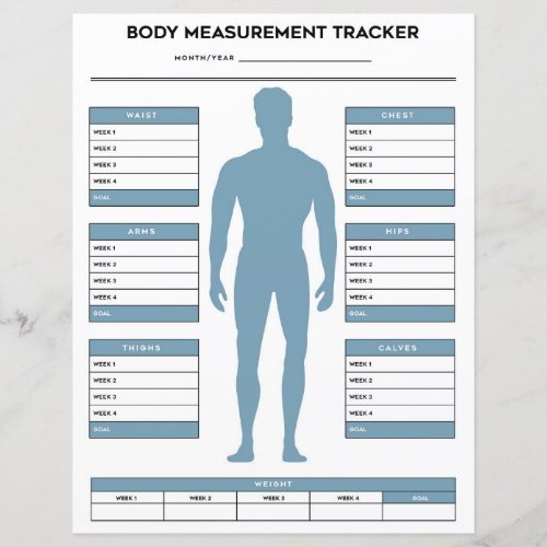 Boys Body Measurements Tracker Weight Loss Chart