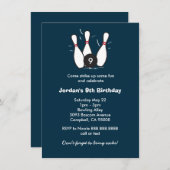 Boy's Bowling Birthday Party Invitation (Front/Back)