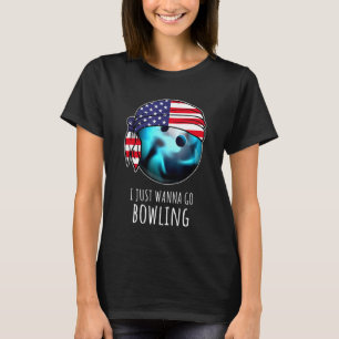 Boys Bowling For Men Player I Just Wanna Go Bowlin T-Shirt