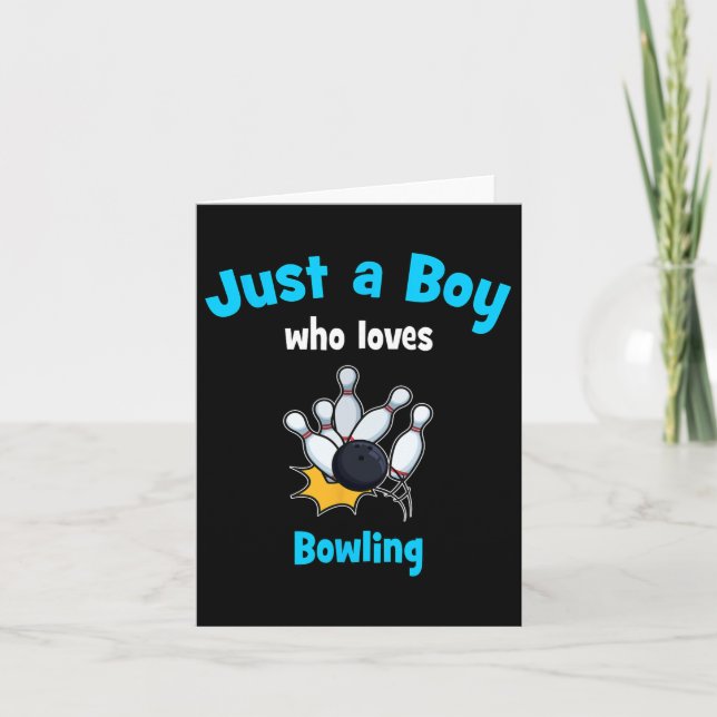 Boys Bowling Shirt Kids Bowling  Card (Front)