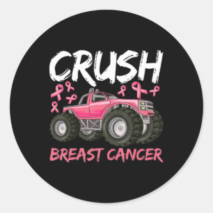 boys breast cancer awareness shirt for boys kids t classic round sticker