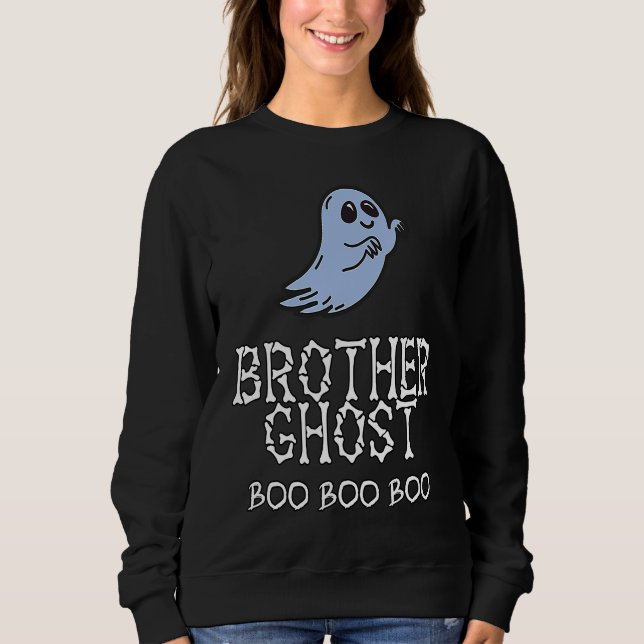 Boys Brother Ghost Halloween Costume Matching Fami Sweatshirt (Front)