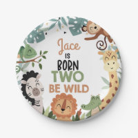 Boys Brown Green Born Two Be Wild 2nd Birthday