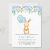 Boys Bunny Baby Shower invitation (Front)