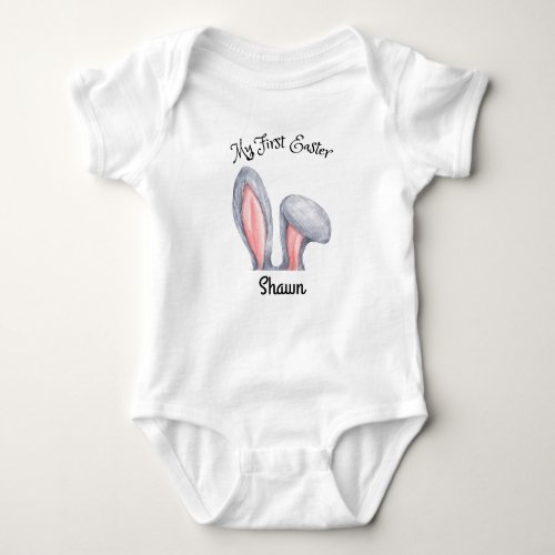 Boys Bunny Ears My First Easter Bodysuit