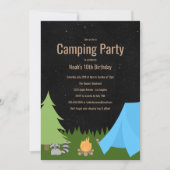 Boys Camping Party | Birthday Party Invitation (Front)