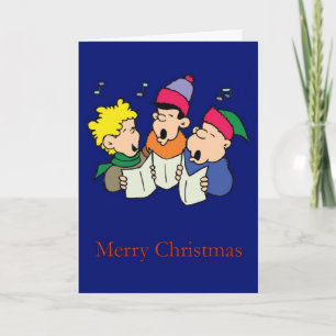 Boys Caroling - Christmas Card
