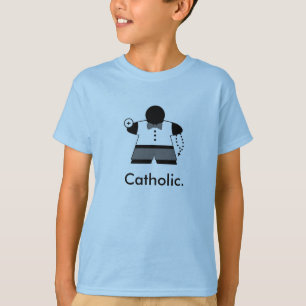 Boy's Catholic First Communion Meeple t shirt