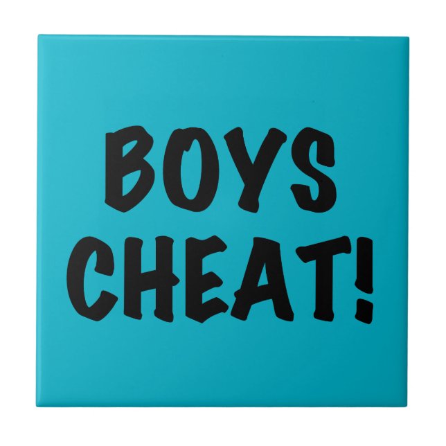 Boys Cheat Ceramic Tile (Front)