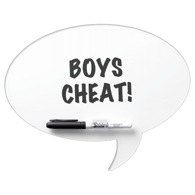 Boys Cheat Dry-Erase Board (Front)