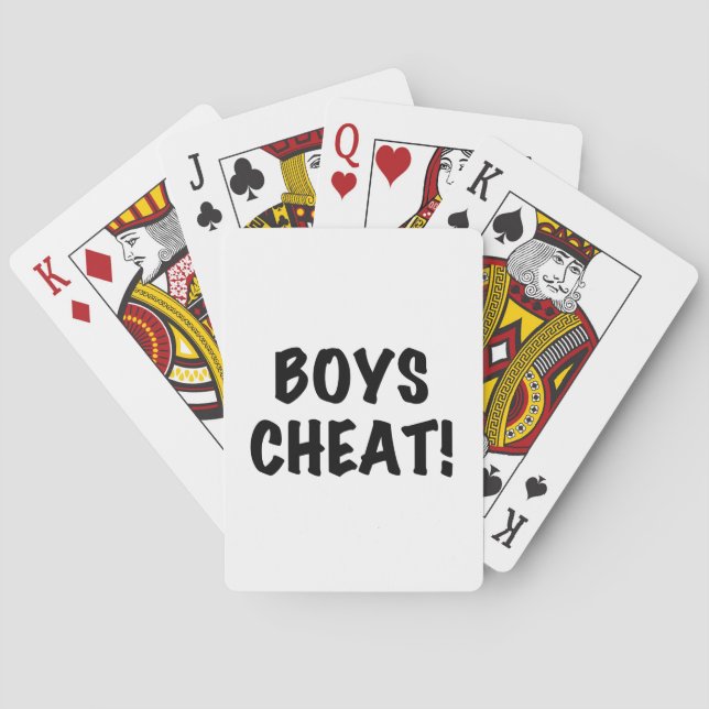 Boys Cheat Poker Cards (Back)