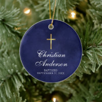 Boys Christening Baptism Blue