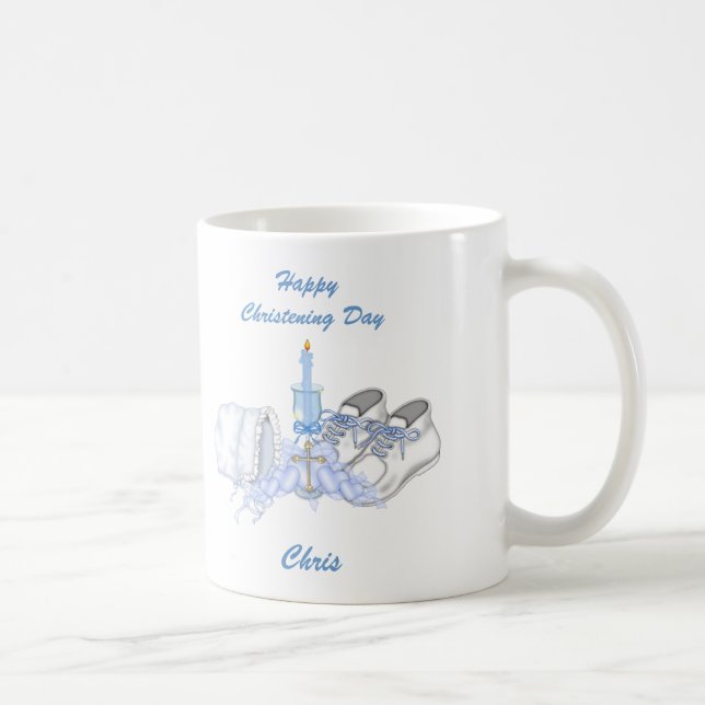Boys Christening Wish Coffee Mug (Right)
