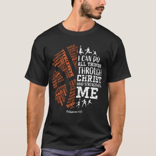 Boys Christian Basketball Bible Verses Men Women  T_Shirt