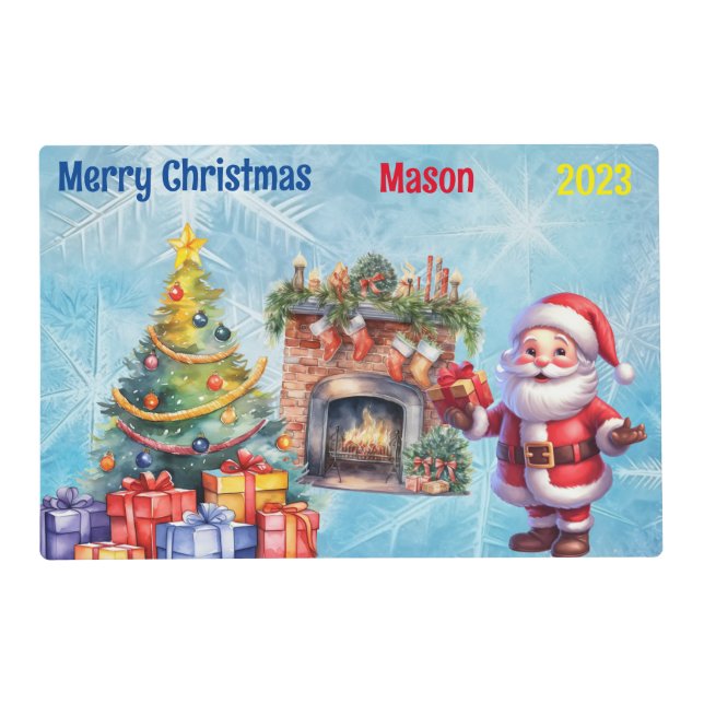 Boys Christmas Theme Placemat (Front)