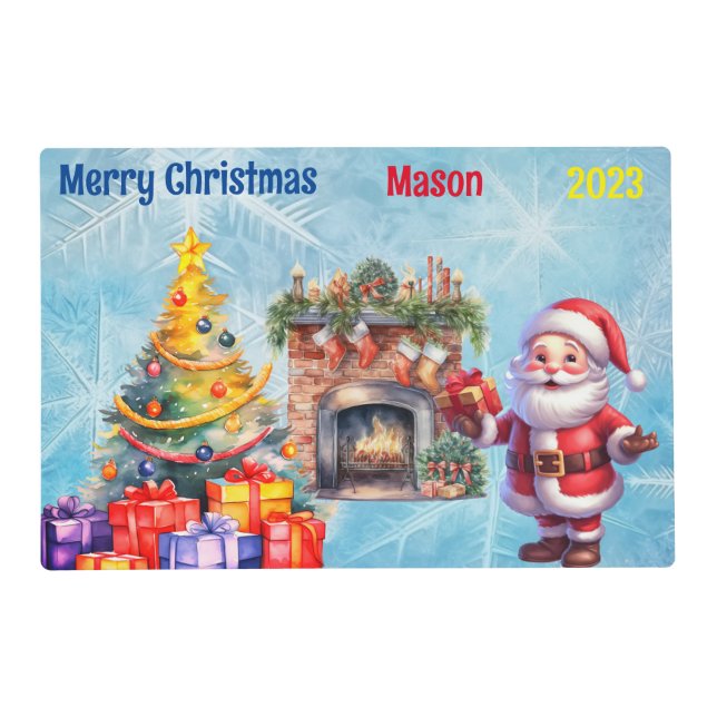 Boys Christmas Theme Placemat (Front)