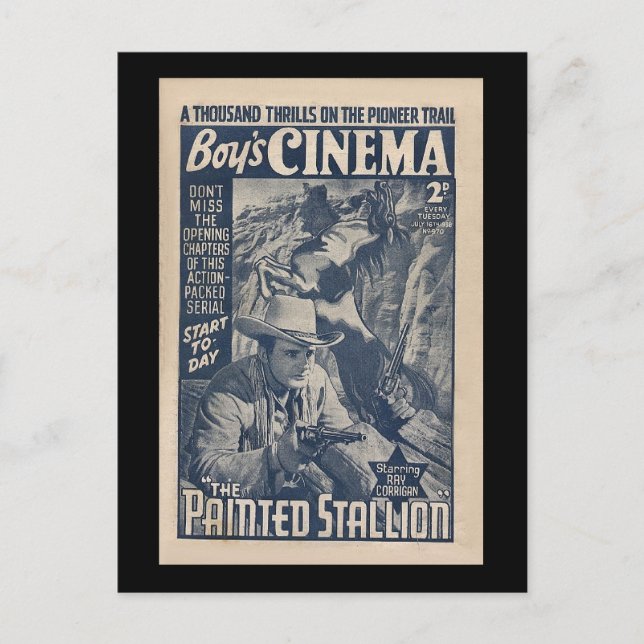 Boys Cinema 1938 - The Painted Stallion Postcard (Front)