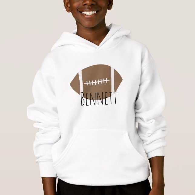 Boys Classic Simple Football Hoodie (Front)