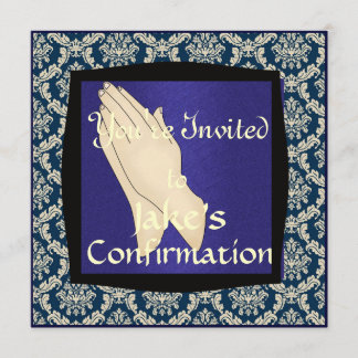BOYS CONFIRMATION BLUE INVITATIONS