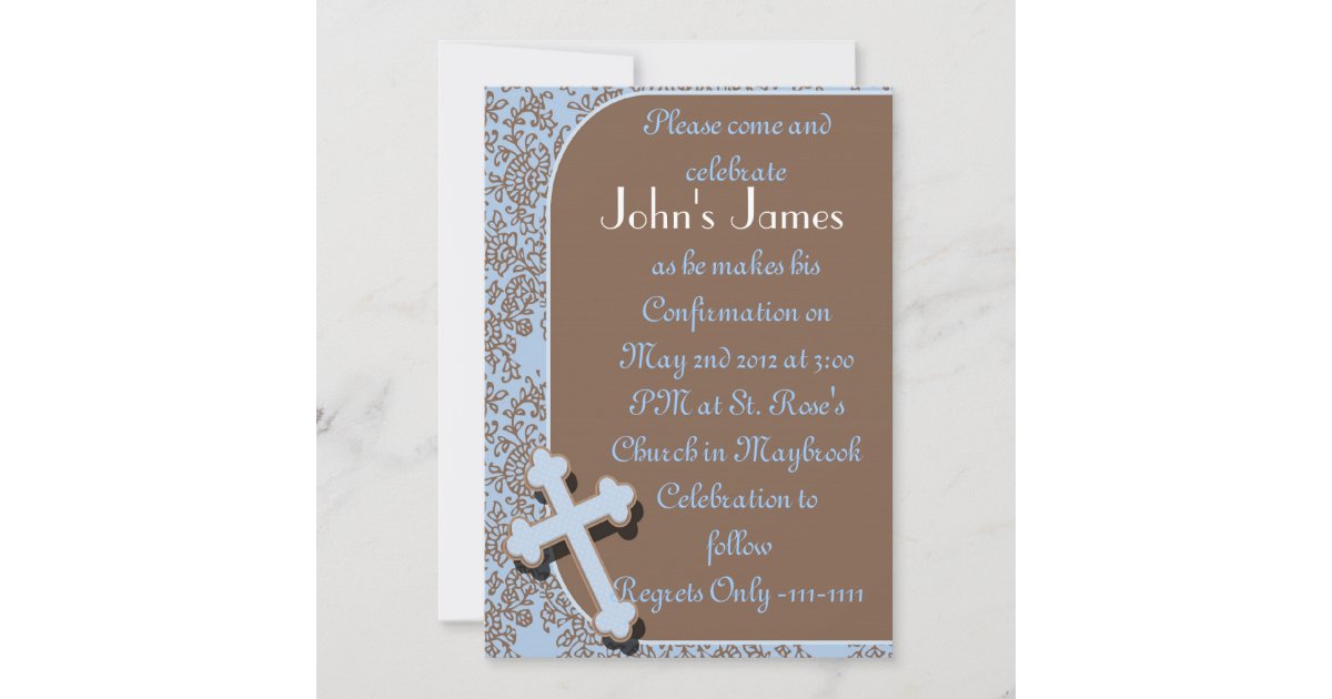 BOYS Confirmation Invitations Zazzle