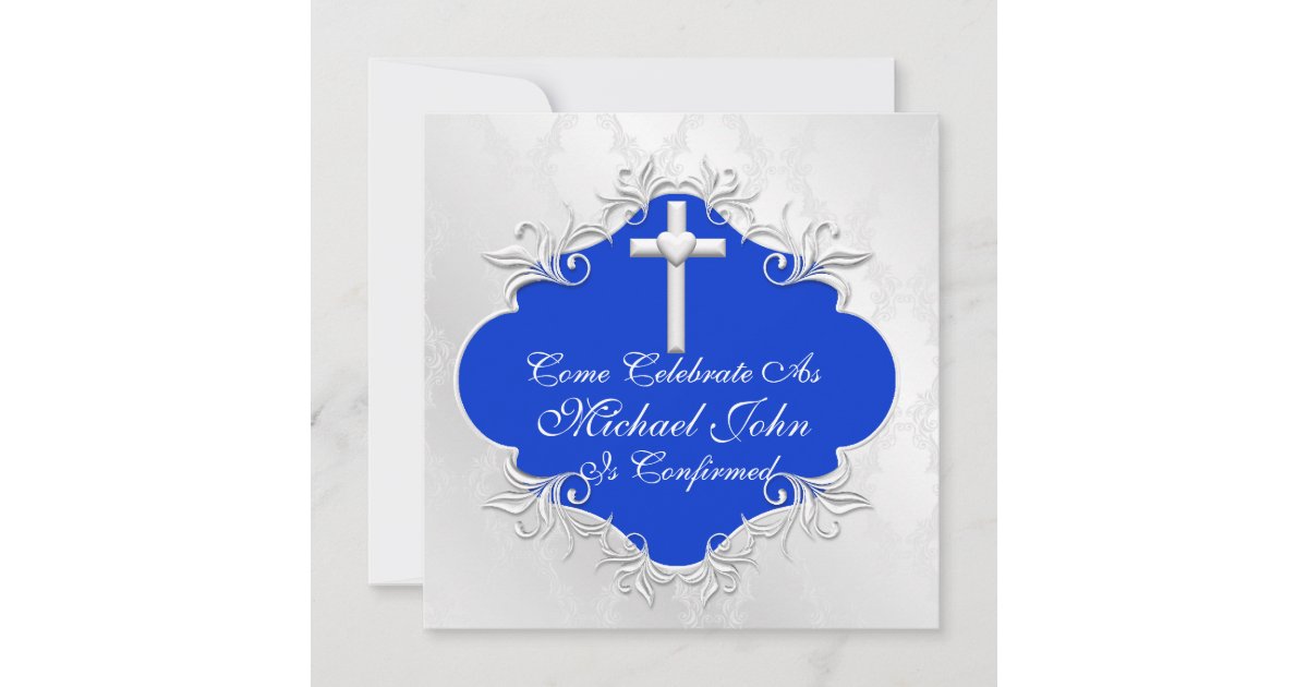 Boys CONFIRMATION Invitations Design Zazzle