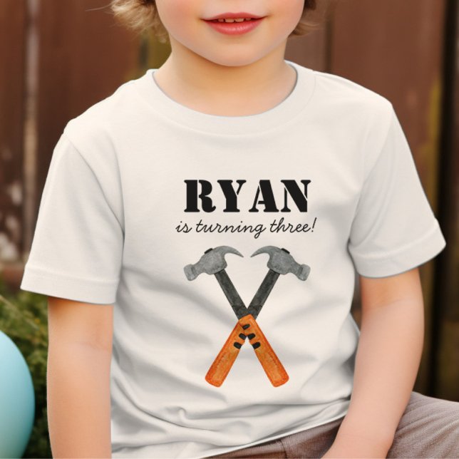 Boys Construction Builder Birthday Boy T-Shirt (Creator Uploaded)