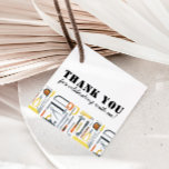 Boy's Construction Builder Birthday  Favor Tags<br><div class="desc">Thank your friends and loved ones for attending your little guy's construction-themed birthday party! This design features watercolor builder tools and fun typography for your little handyman.</div>
