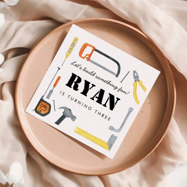 Boys Construction Builder Disposable Napkins (Creator Uploaded)