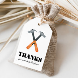 Boys Construction Builder Giveaway Favor Gift Tags